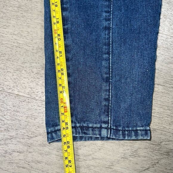 Denim Blvd. High Waisted Straight Leg Jeans, Front Seam Detail, Junior’s Size 5 - Picture 4 of 11